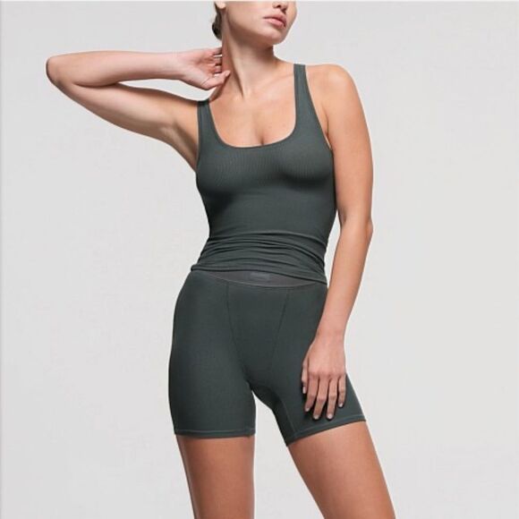 SKIMS SOFT LOUNGE RIB BOXER Deep sea size small NWT in packaging - Picture 1 of 6